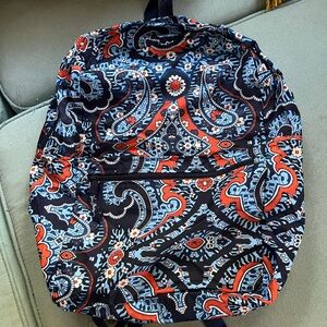 Vera Bradley Blue and Orange Paisley Backpack